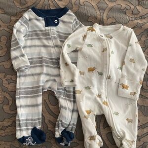 2pack newborn sleepers (Burts Bees and Carters)